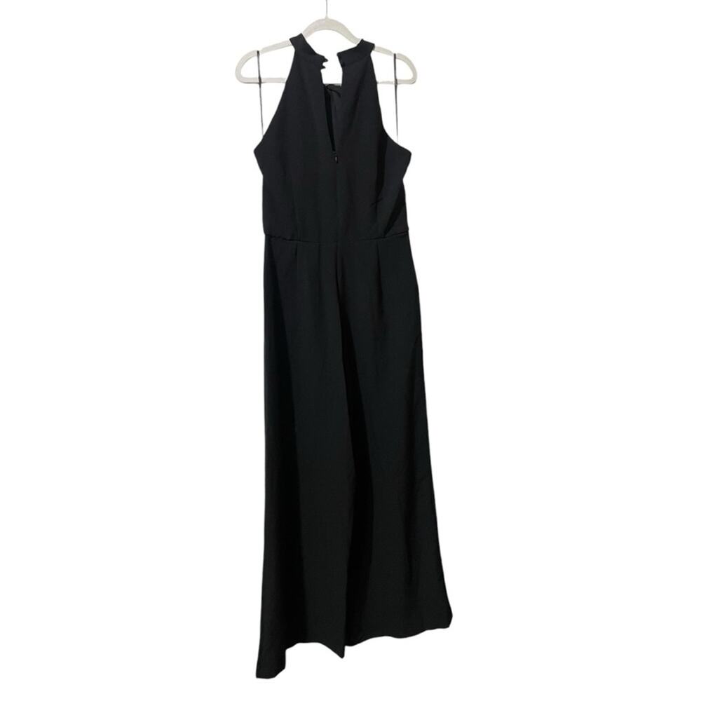 Julia Jordan Halter Wide Leg Cocktail‎ Jumpsuit Black New Large - Picture 4 of 7
